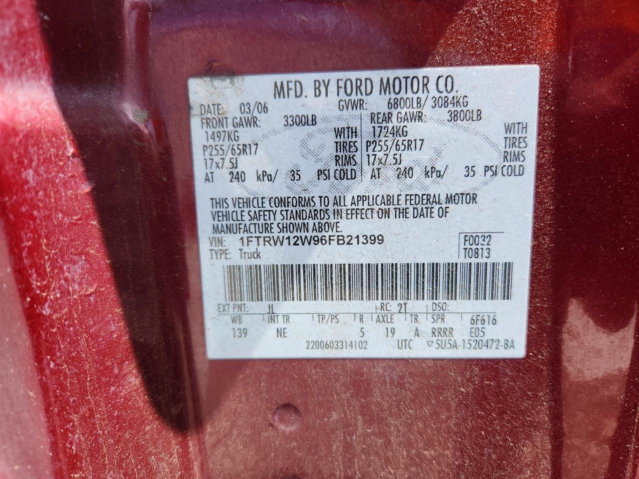 FORD F150 2006 — 13