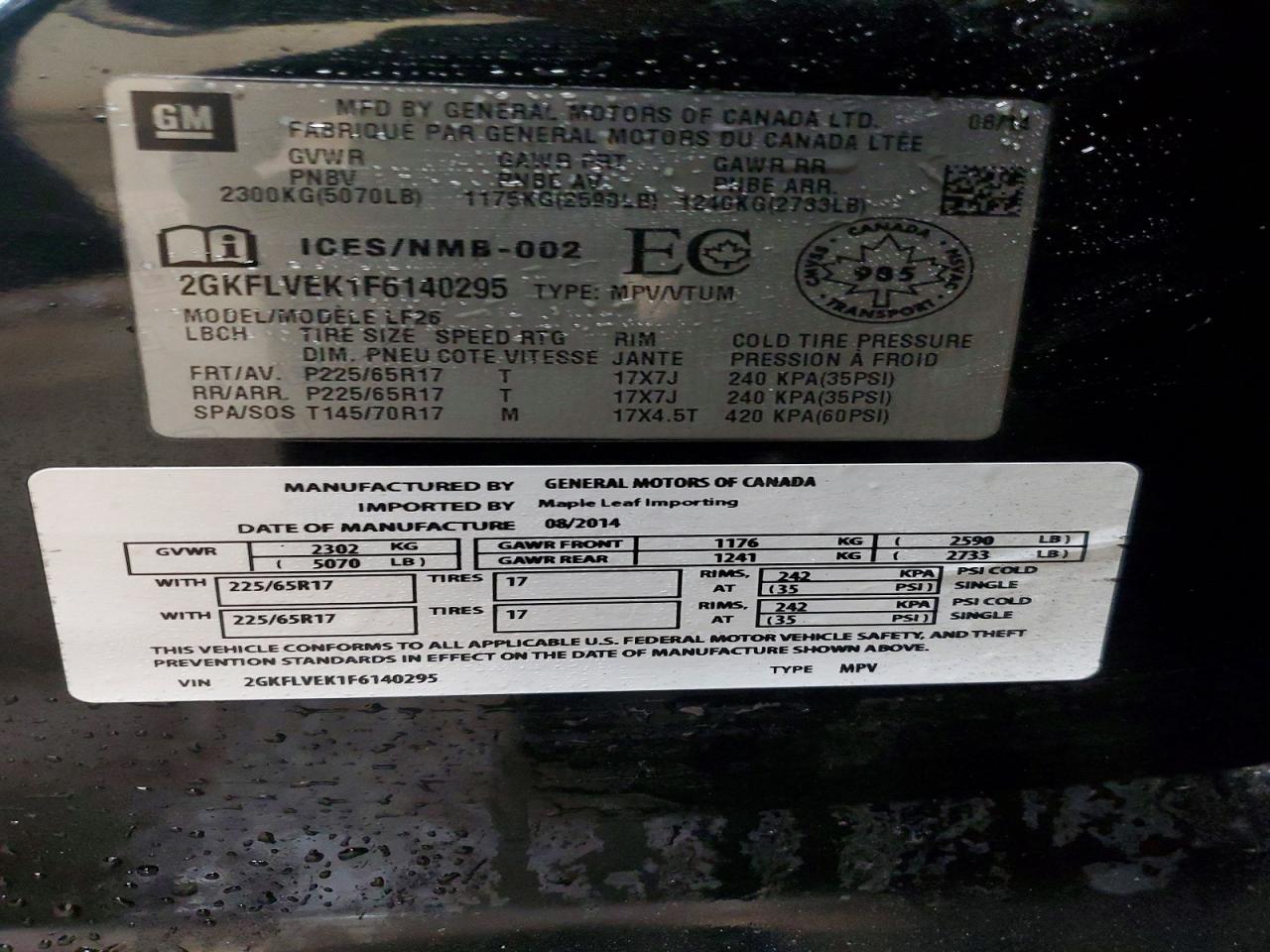 GMC TERRAIN 2015 — 14