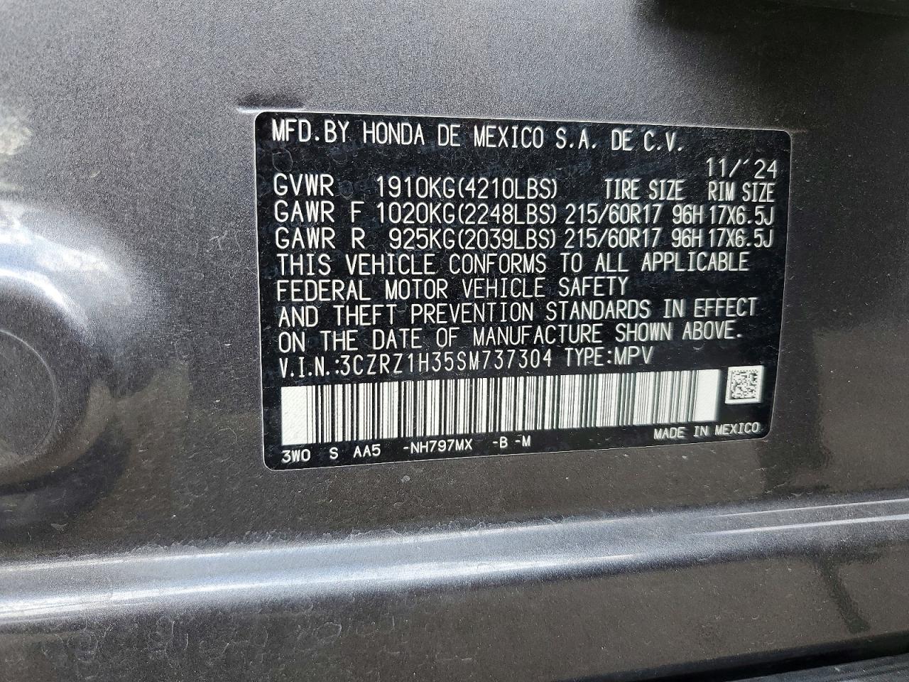 HONDA HR-V 2025 — 13