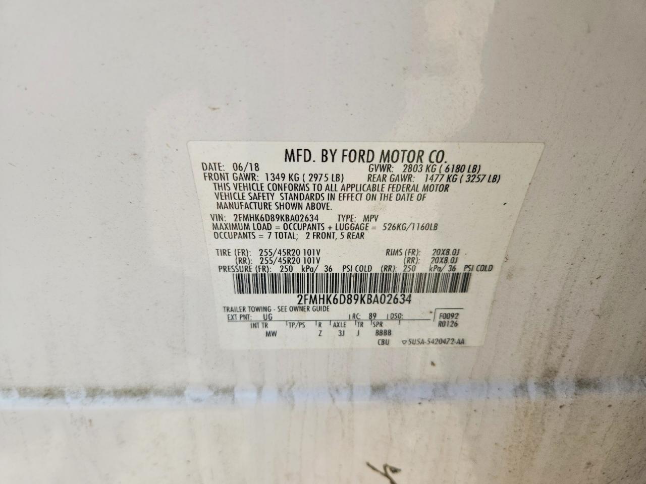 FORD FLEX 2019 — 14