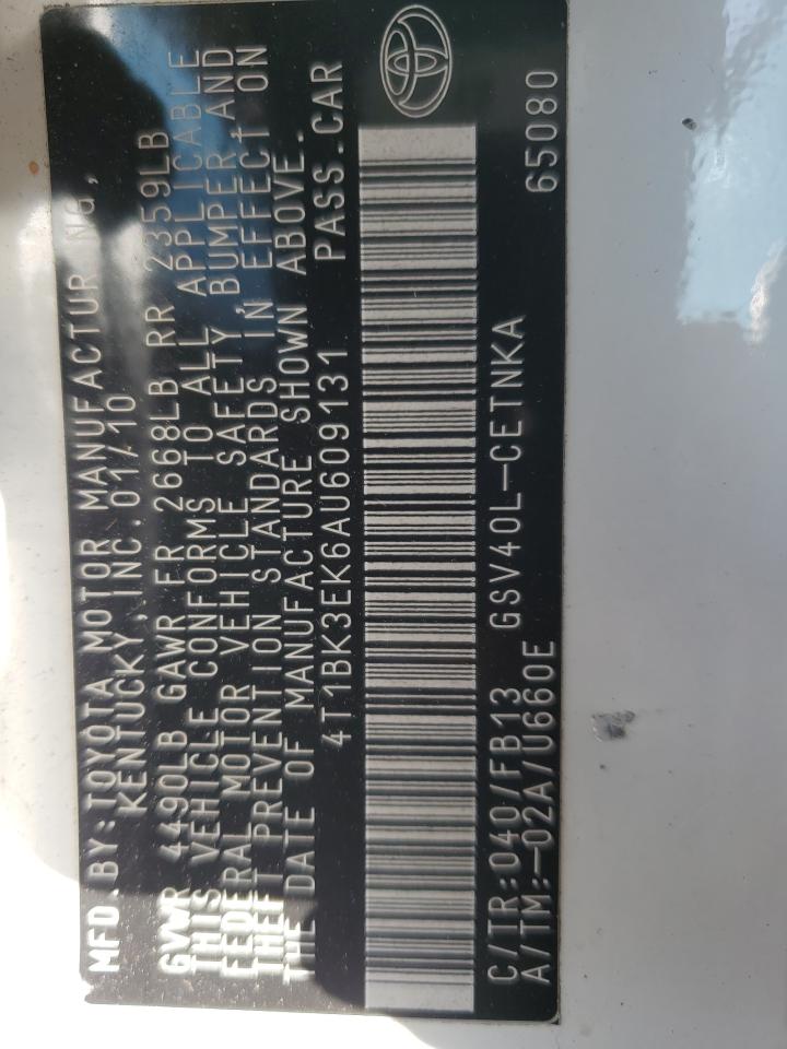 TOYOTA CAMRY 2010 — 13