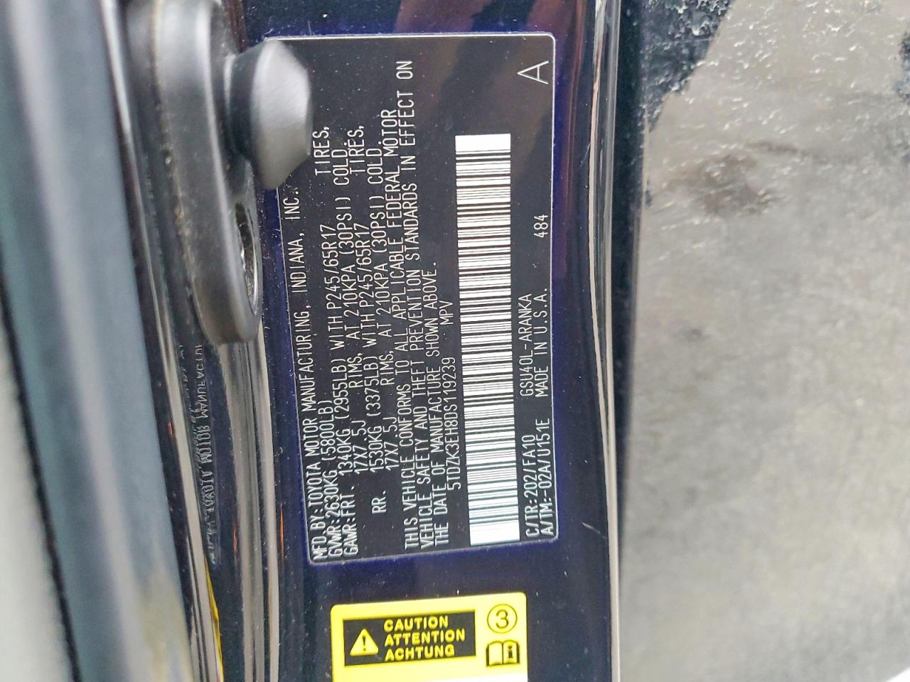 TOYOTA HIGHLANDER 2013 — 14