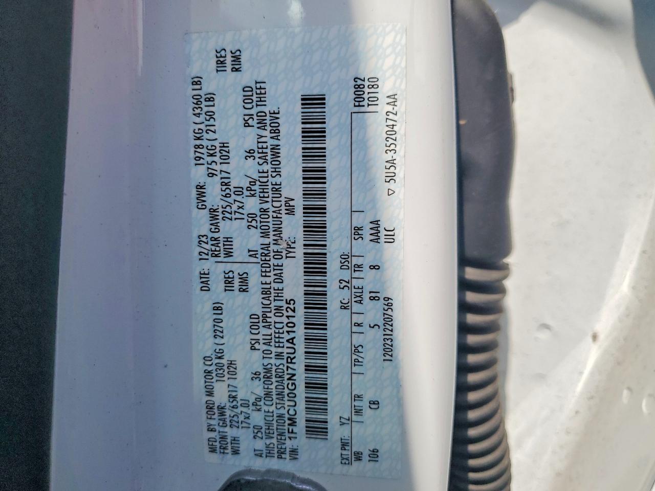 FORD ESCAPE 2024 — 14
