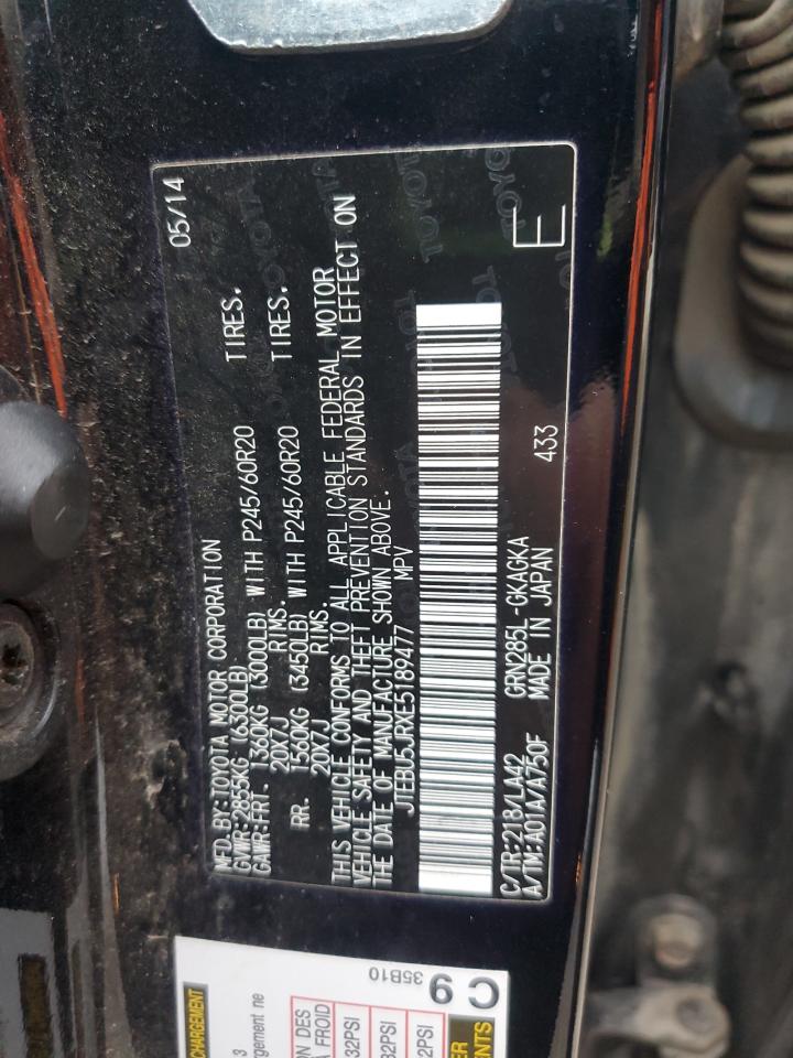 TOYOTA 4RUNNER 2014 — 15