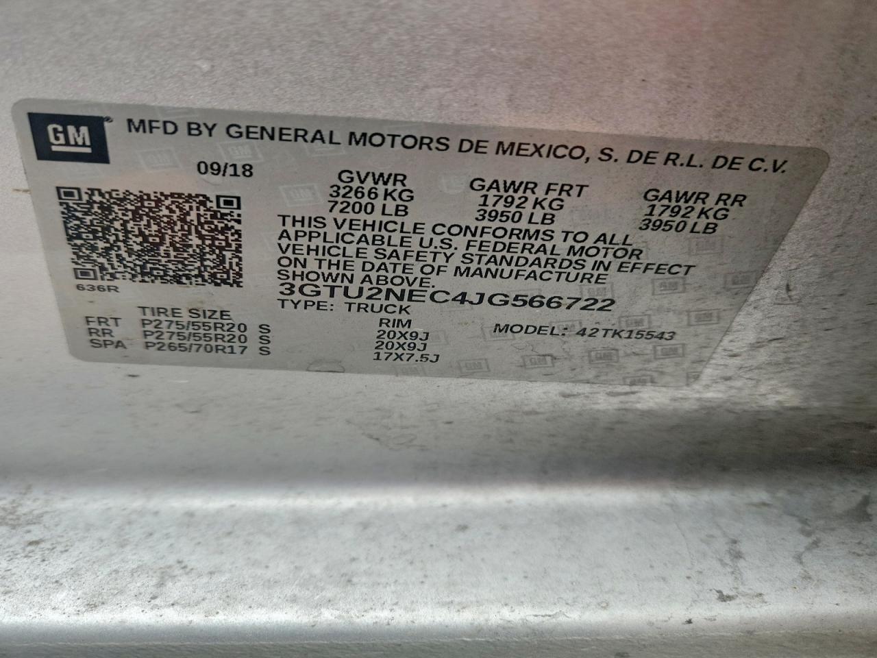 GMC SIERRA 2018 — 14
