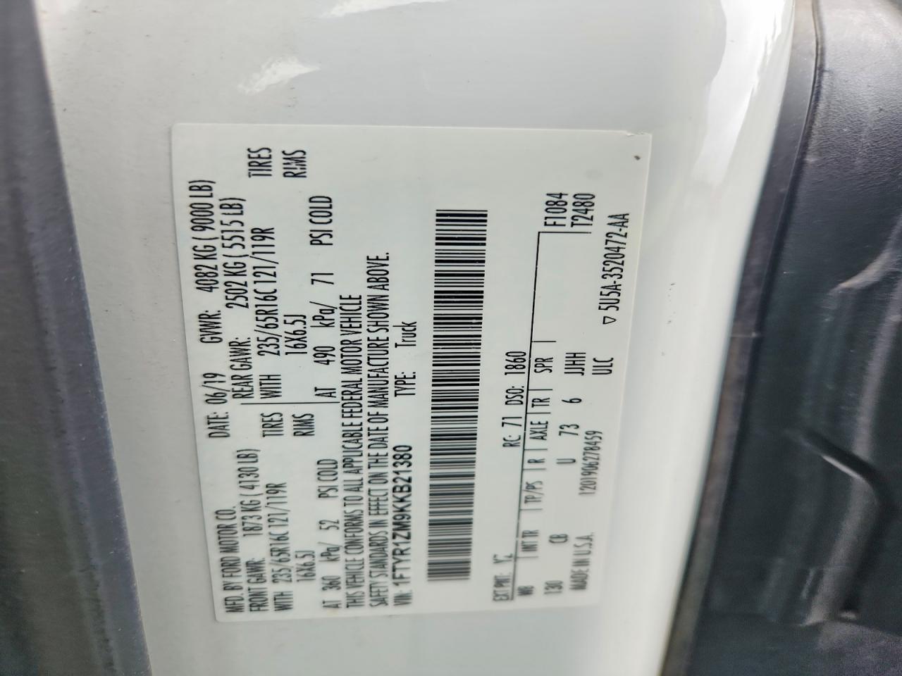 FORD TRANSIT 2019 — 14