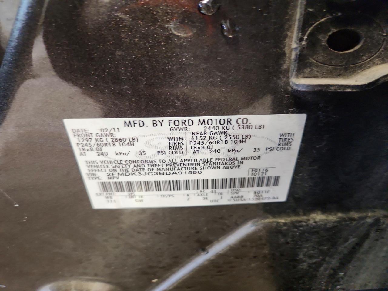 FORD EDGE 2011 — 14
