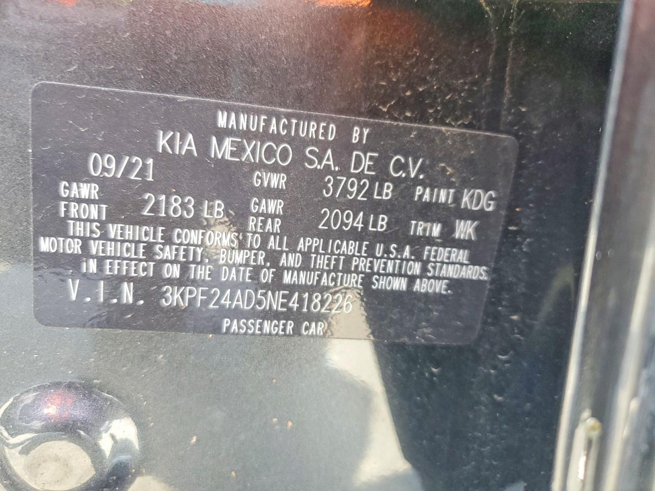 KIA FORTE 2022 — 13