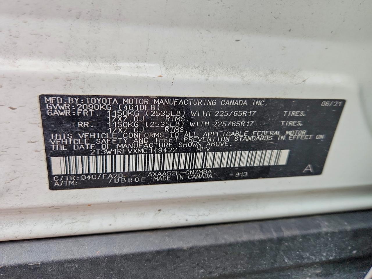 TOYOTA RAV4 2021 — 14