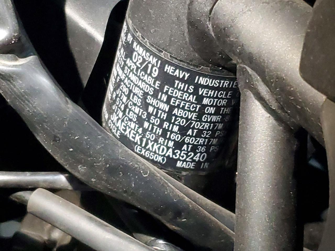 KAWASAKI EX650 2019 — 10