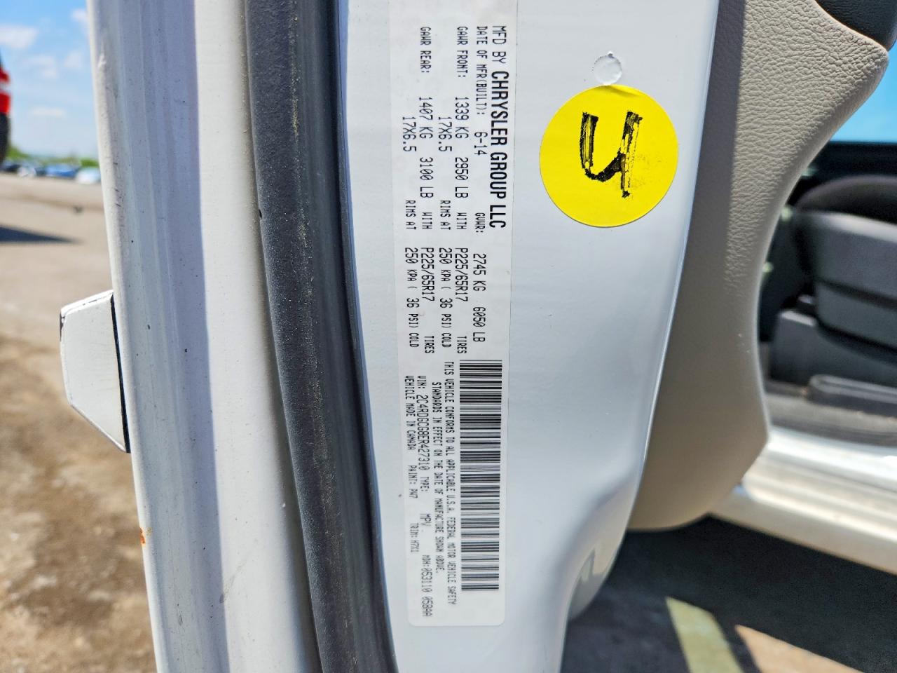 DODGE GRAND CARAVAN 2014 — 15