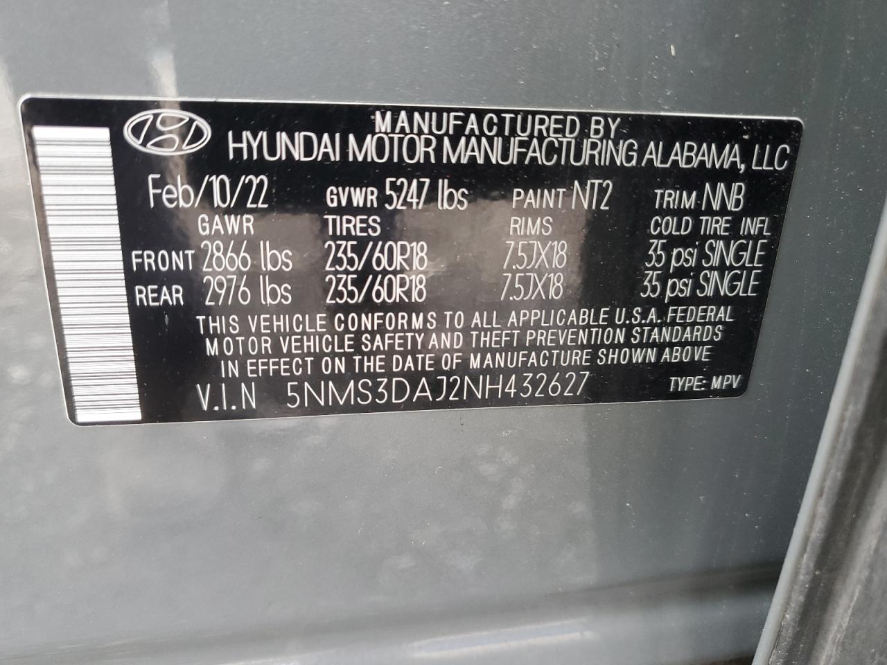 HYUNDAI SANTA FE 2022 — 14