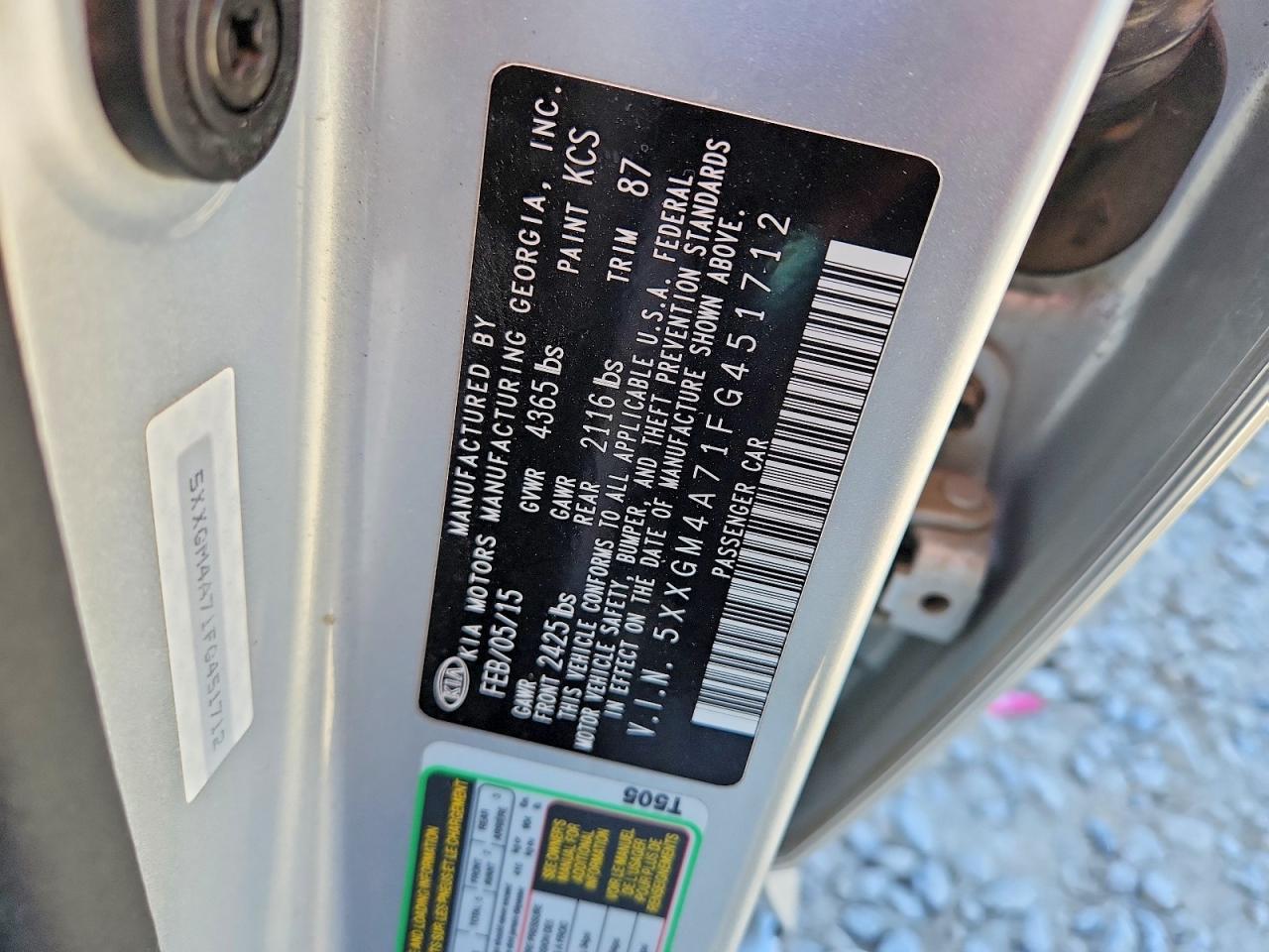 KIA OPTIMA 2015 — 13