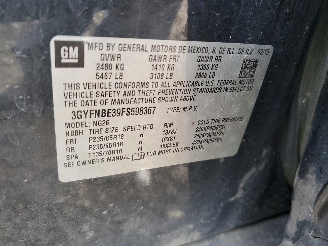 CADILLAC SRX 2015 — 14