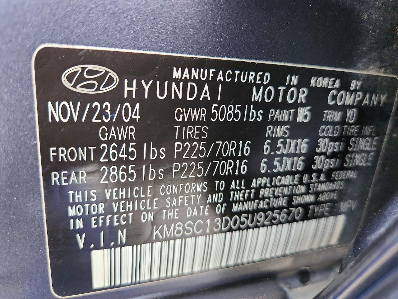 HYUNDAI SANTA FE 2005 — 15