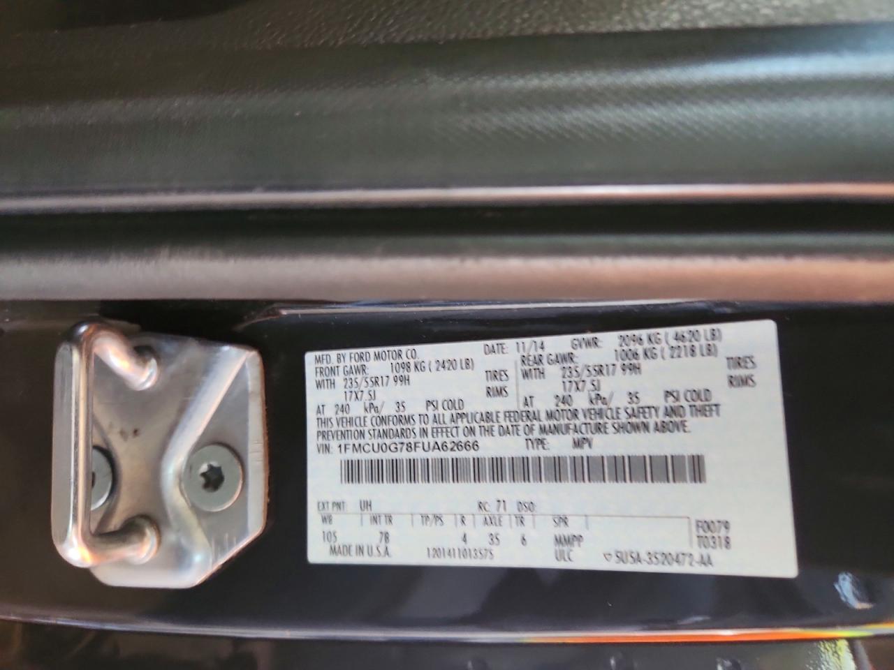 FORD ESCAPE 2015 — 14