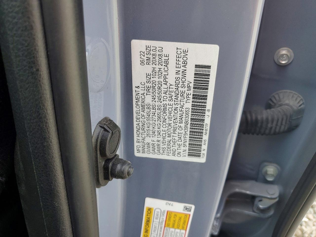 HONDA PILOT 2022 — 14