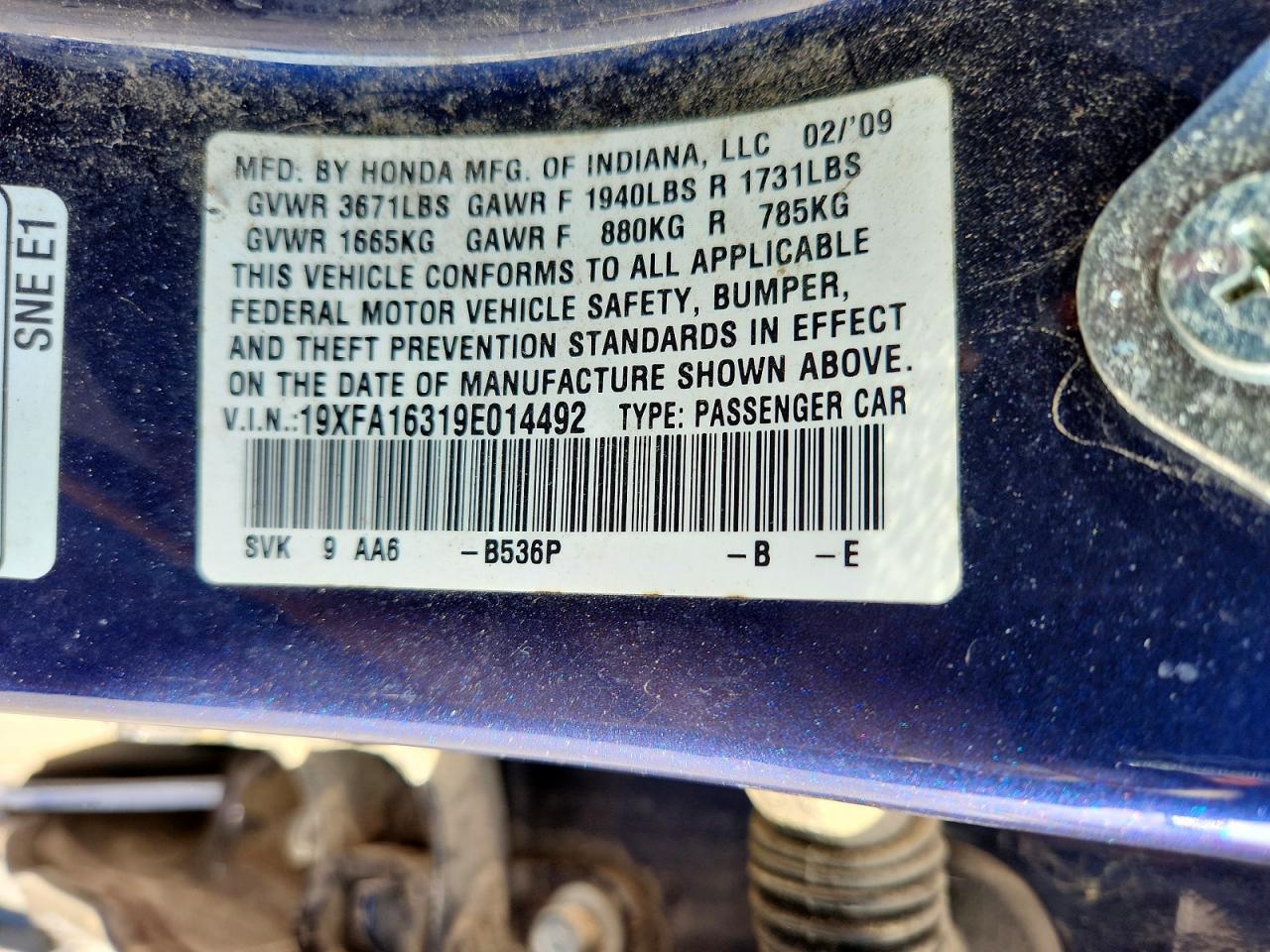 HONDA CIVIC 2009 — 13