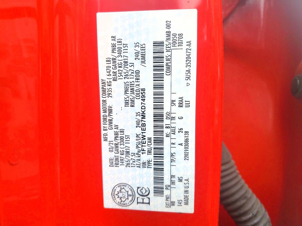 FORD F150 2021 — 14
