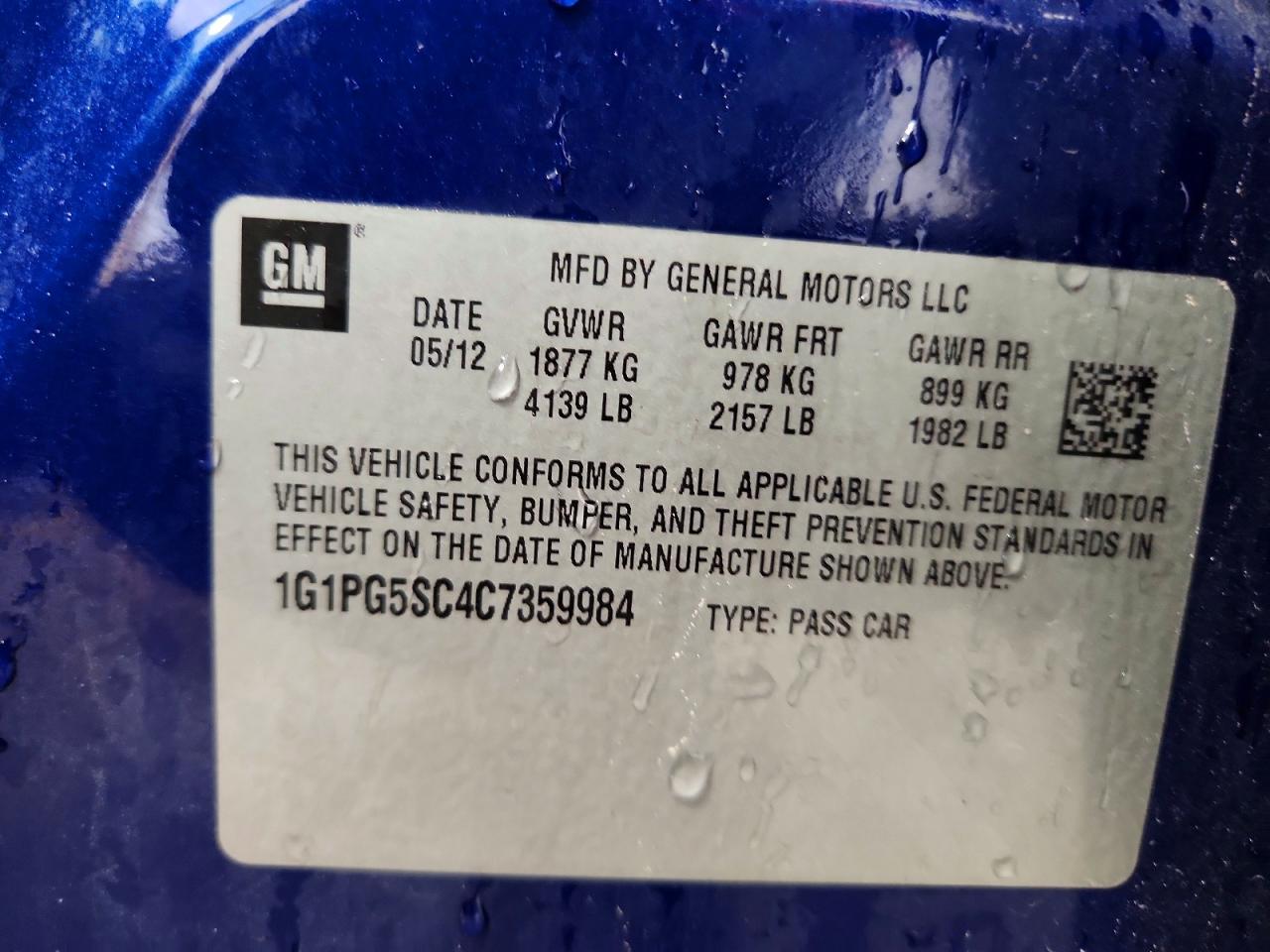 CHEVROLET CRUZE 2012 — 13