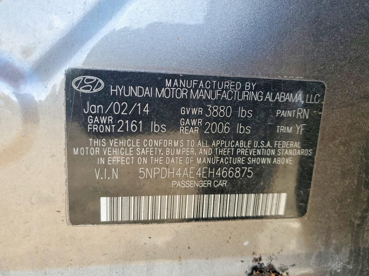 HYUNDAI ELANTRA 2014 — 13