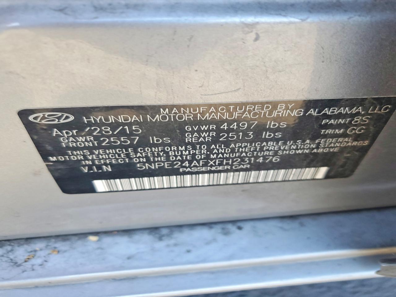 HYUNDAI SONATA 2015 — 13