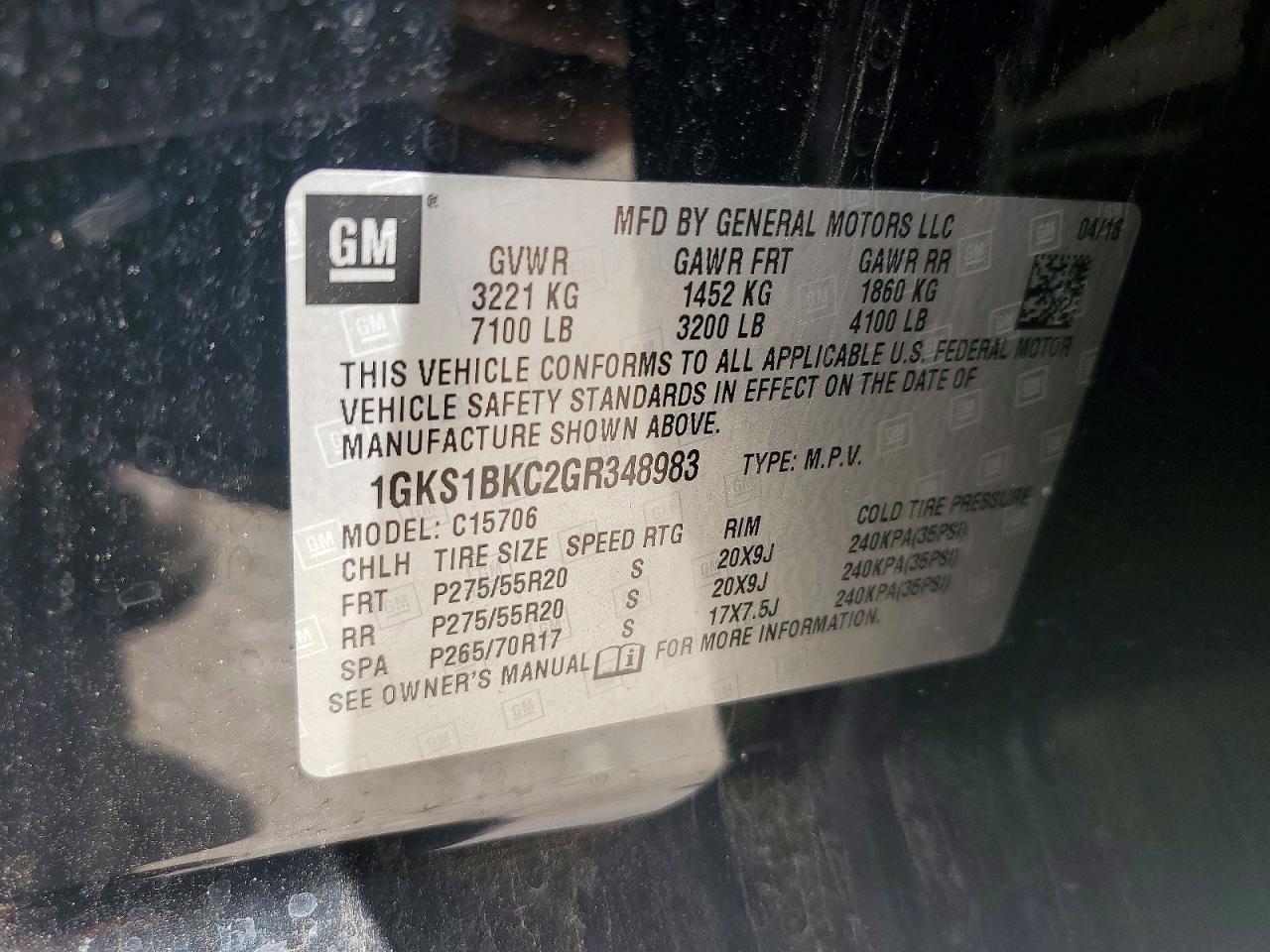 GMC YUKON 2016 — 14