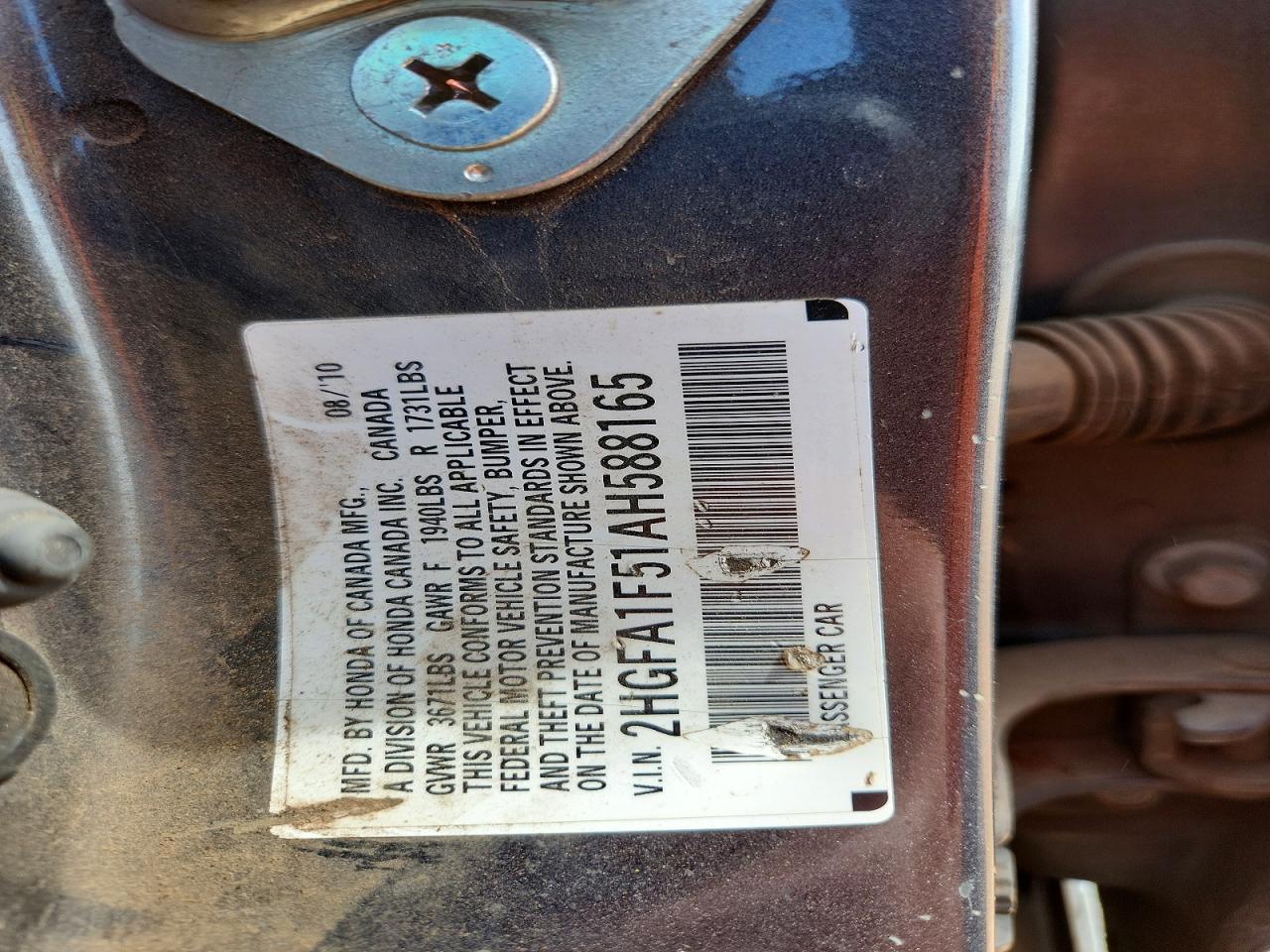 HONDA CIVIC 2010 — 13