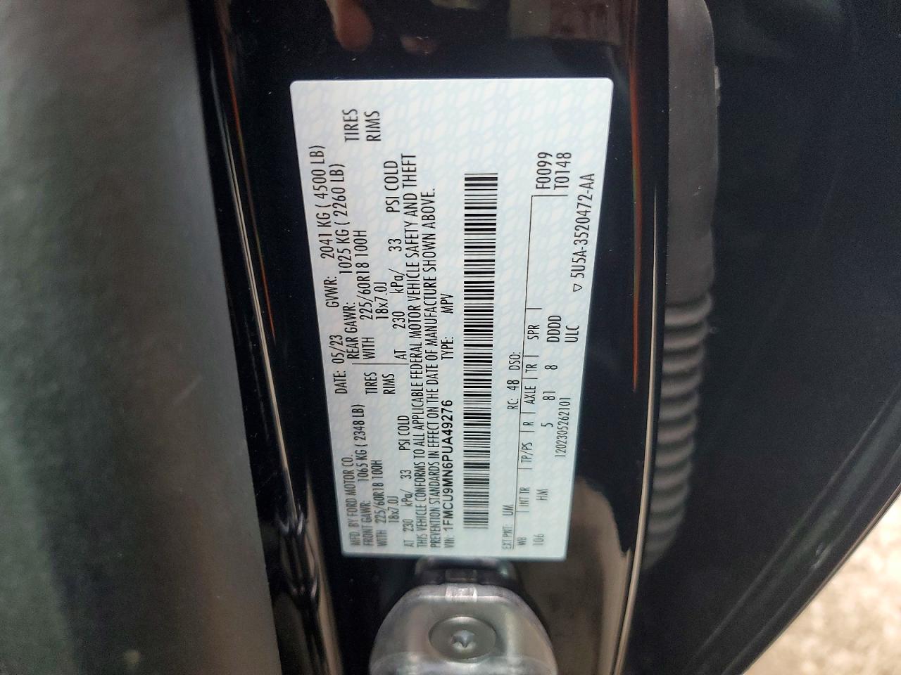 FORD ESCAPE 2023 — 14
