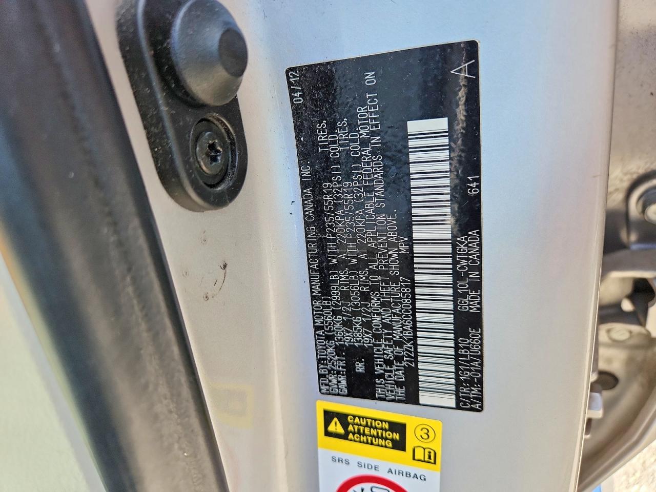 LEXUS RX 2012 — 14