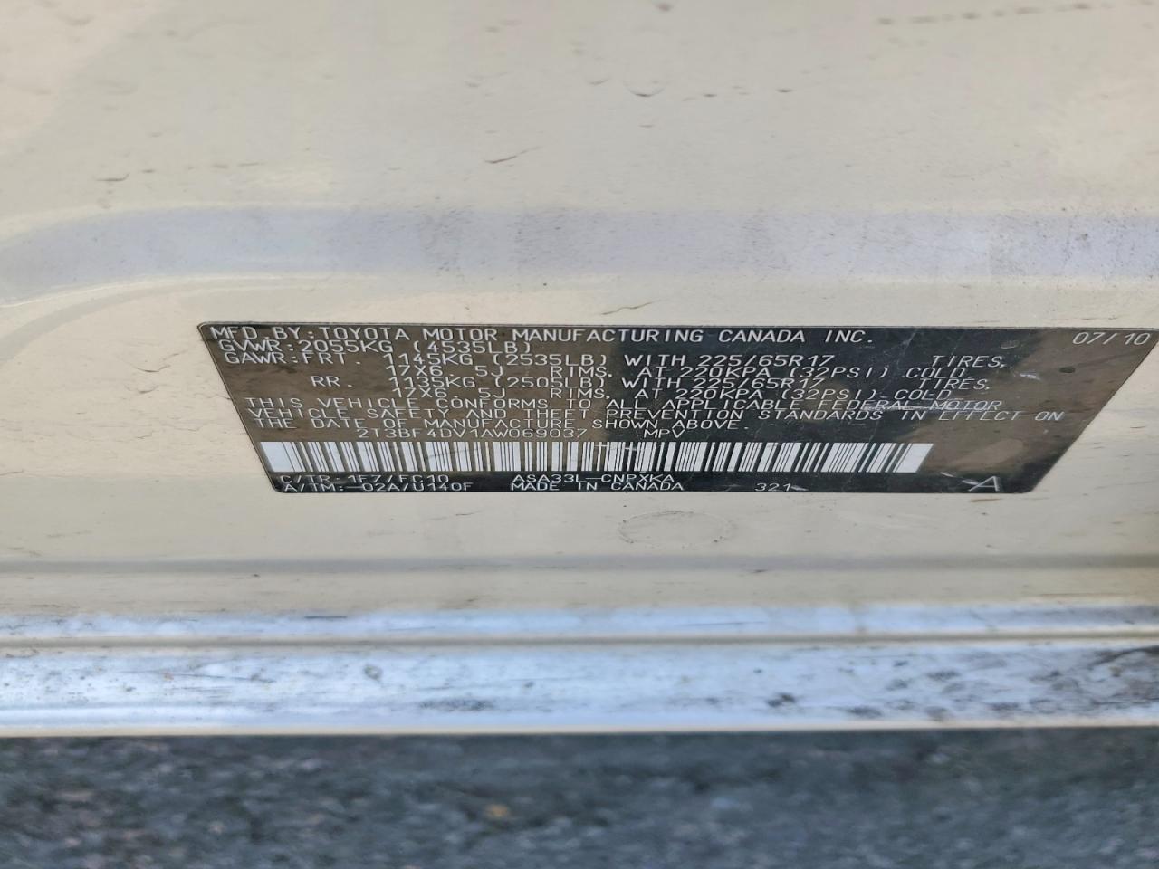 TOYOTA RAV4 2010 — 14