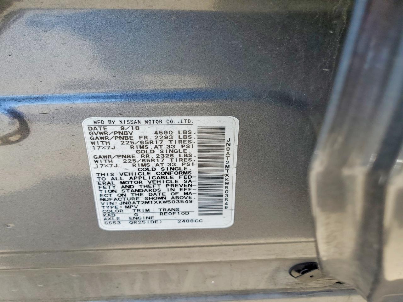 NISSAN ROGUE 2019 — 15