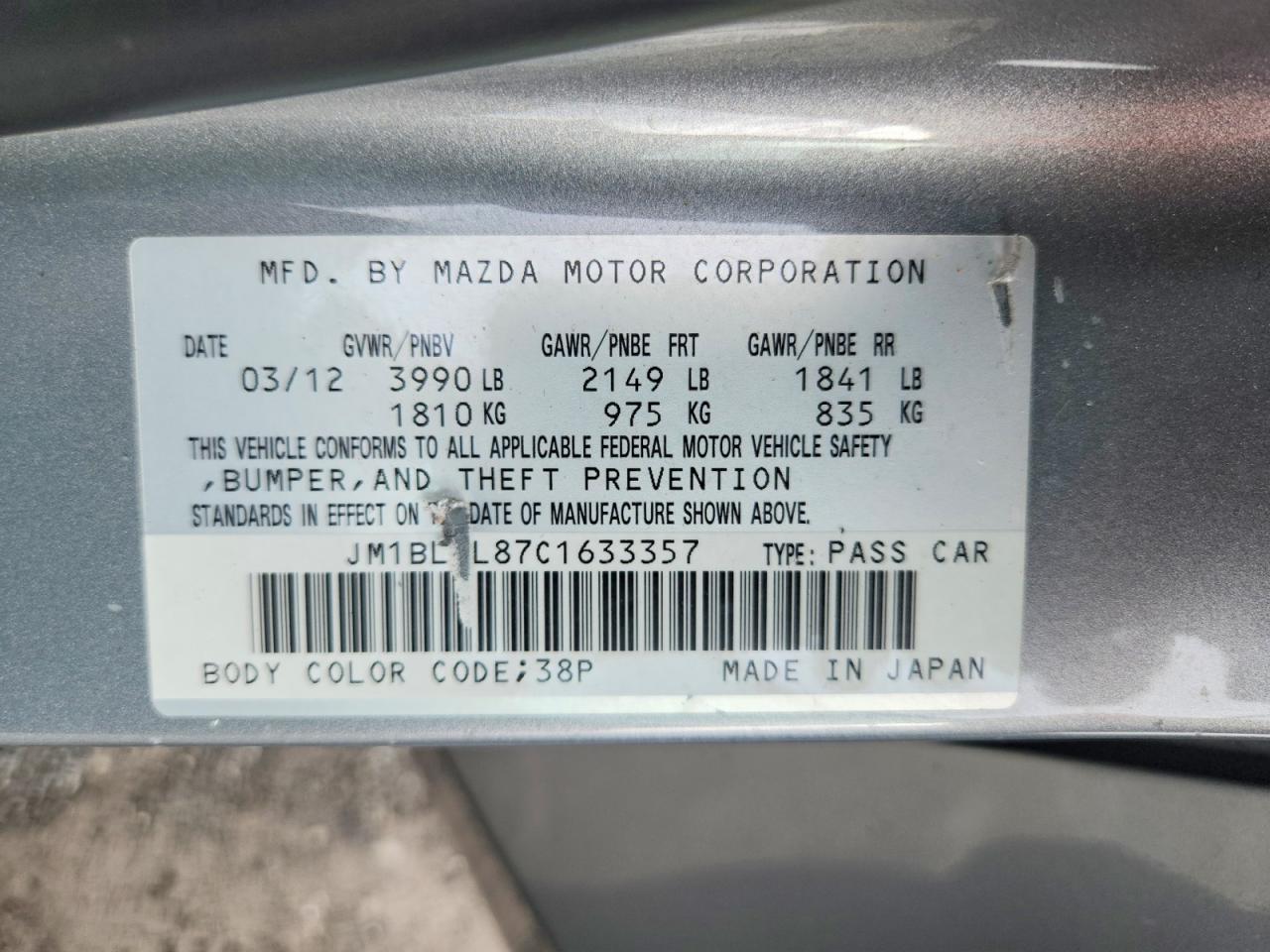 MAZDA 3 2012 — 13