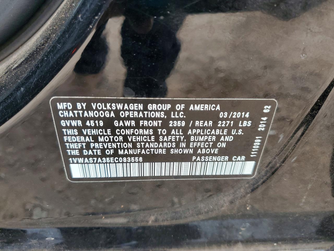 VOLKSWAGEN PASSAT 2014 — 14