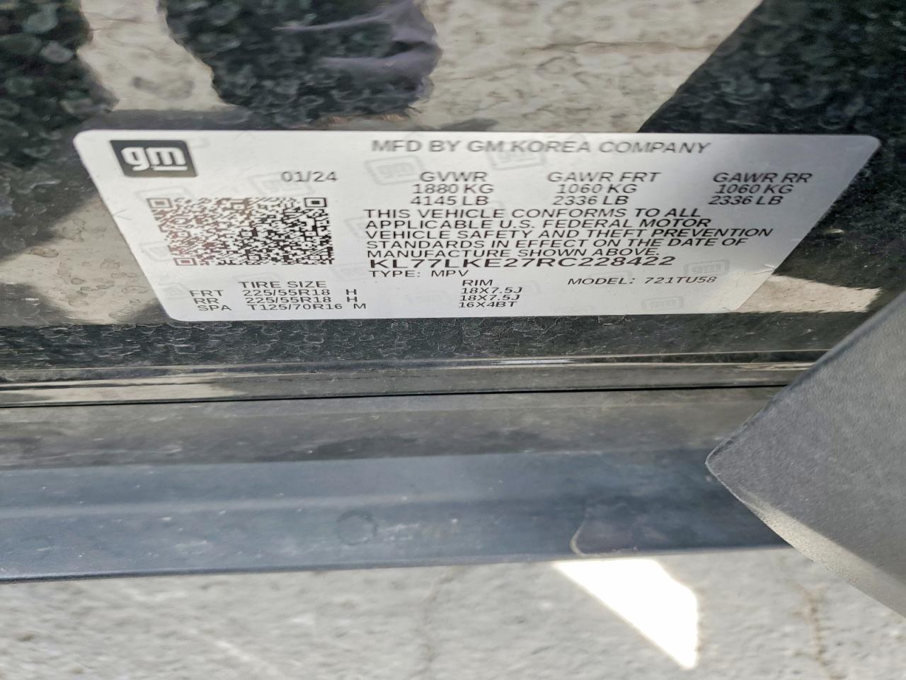 CHEVROLET TRAX 2024 — 14