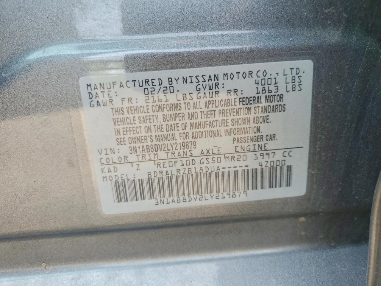 NISSAN SENTRA 2020 — 13
