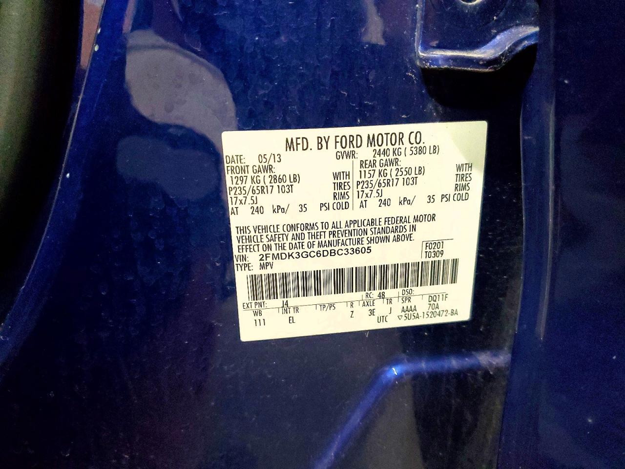 FORD EDGE 2013 — 14