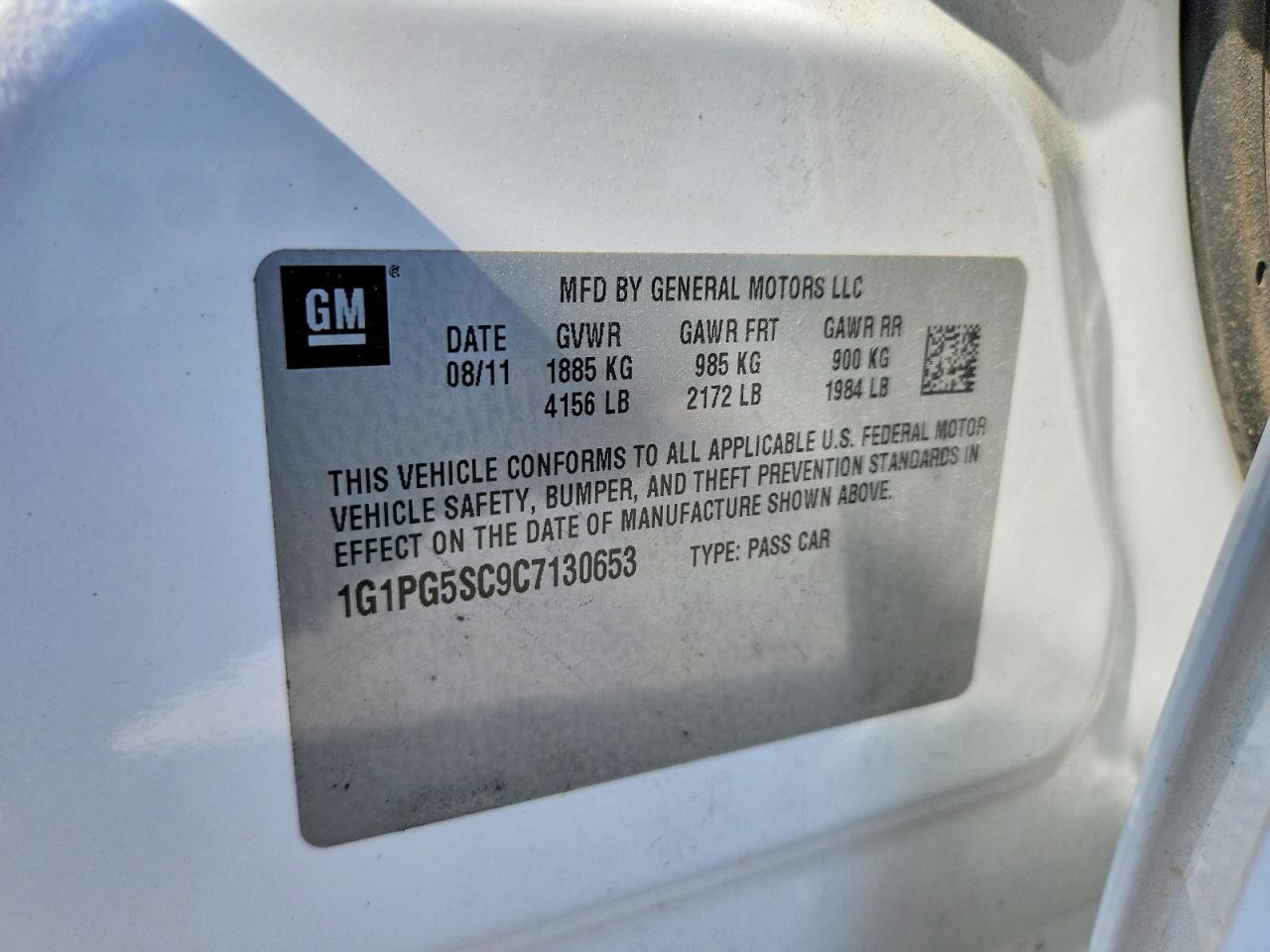 CHEVROLET CRUZE 2012 — 13
