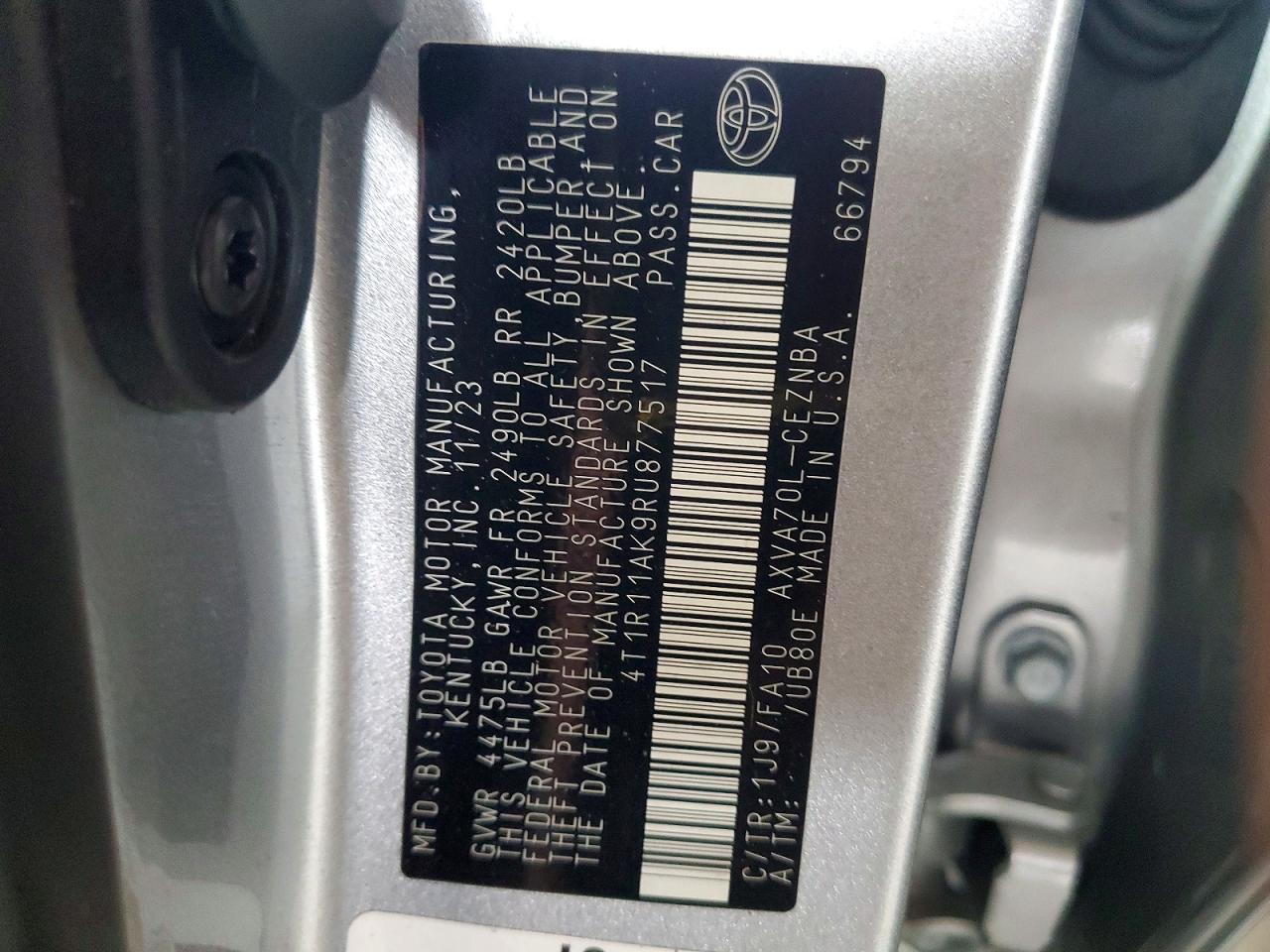 TOYOTA CAMRY 2024 — 13