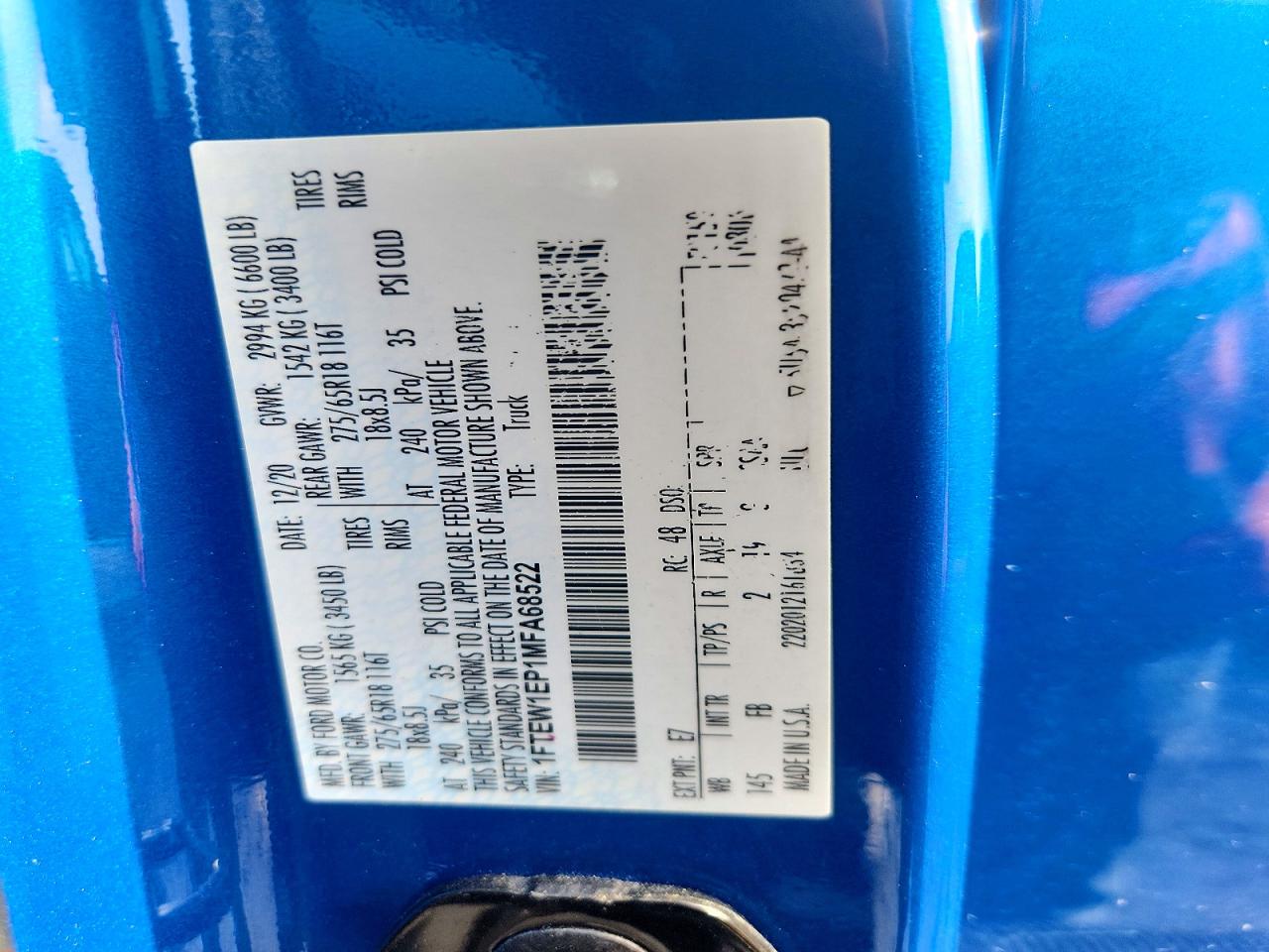 FORD F150 2021 — 13