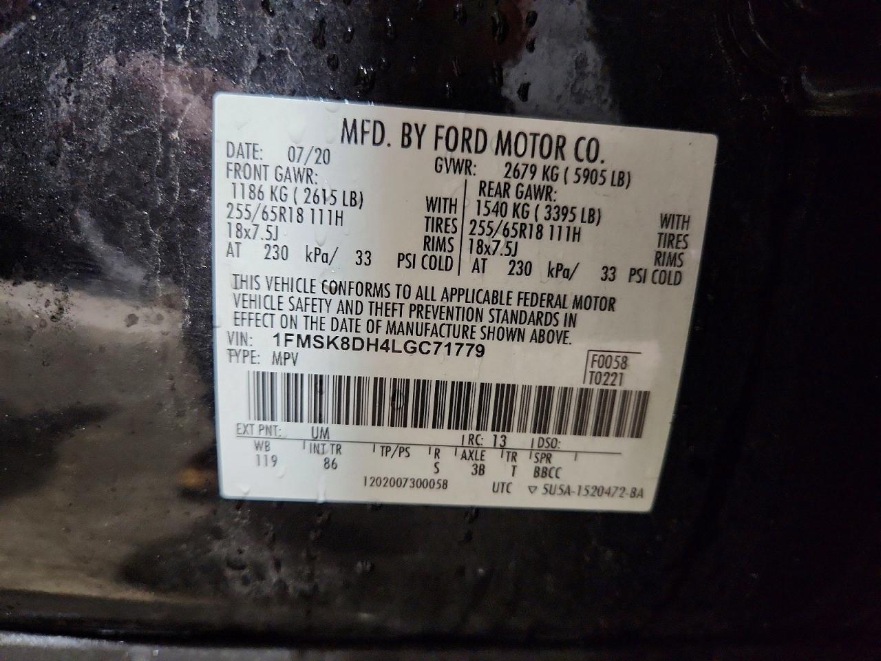 FORD EXPLORER 2020 — 14