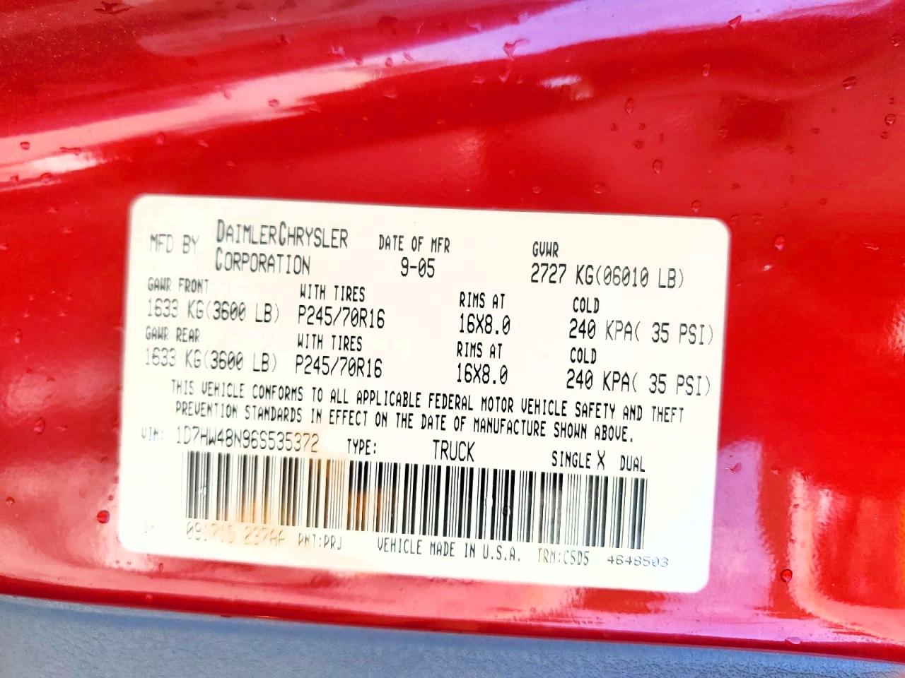 DODGE DAKOTA 2006 — 13