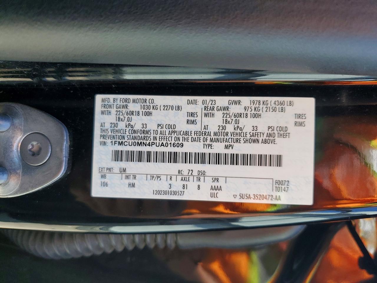 FORD ESCAPE 2023 — 14