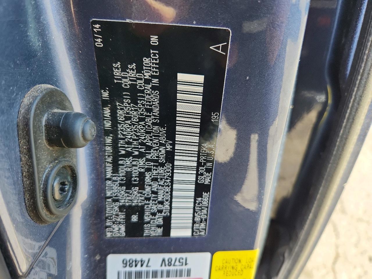 TOYOTA SIENNA 2014 — 14