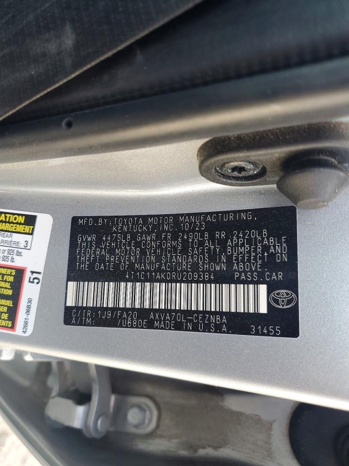 TOYOTA CAMRY 2024 — 13