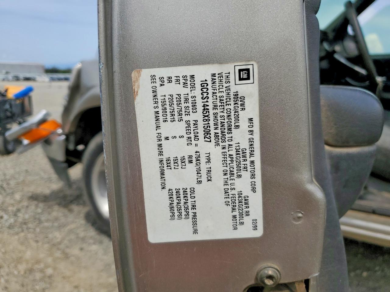 CHEVROLET S TRUCK 1999 — 13