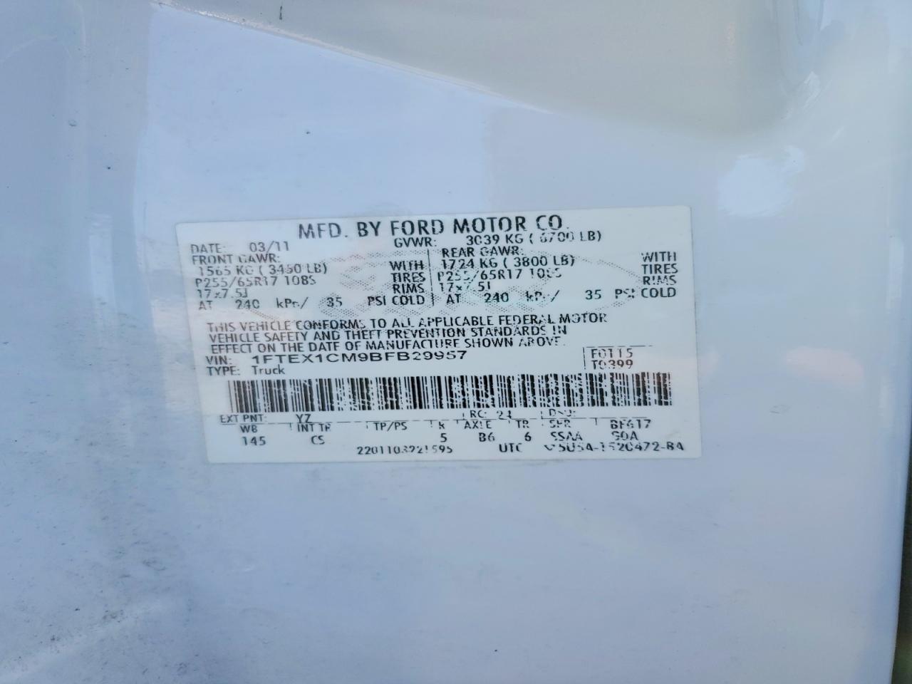 FORD F150 2011 — 13