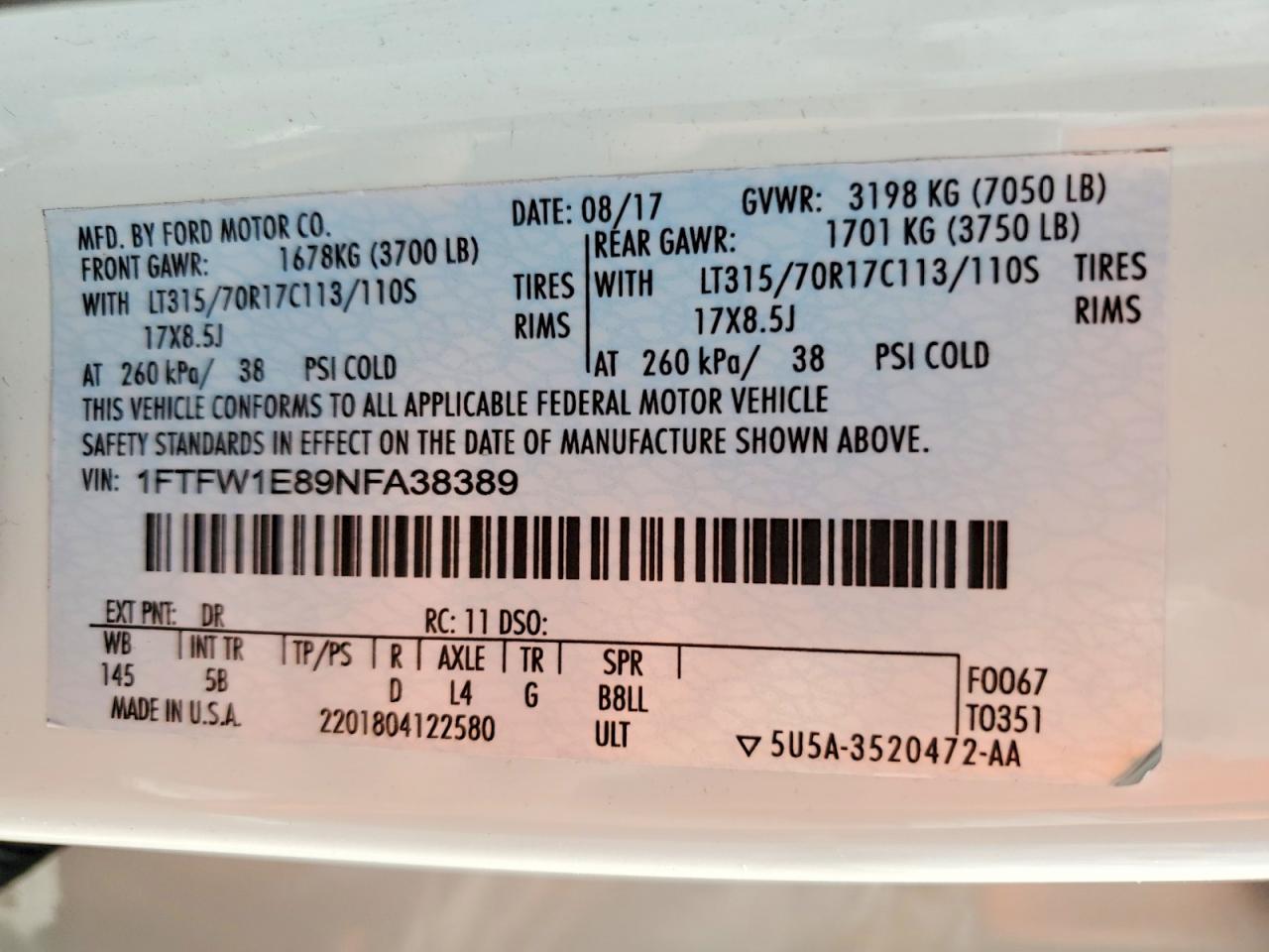 FORD F150 2022 — 13