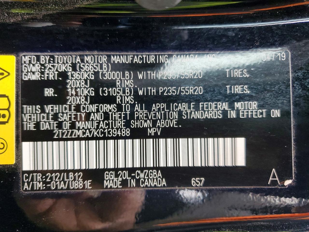 LEXUS RX 350 2019 — 14