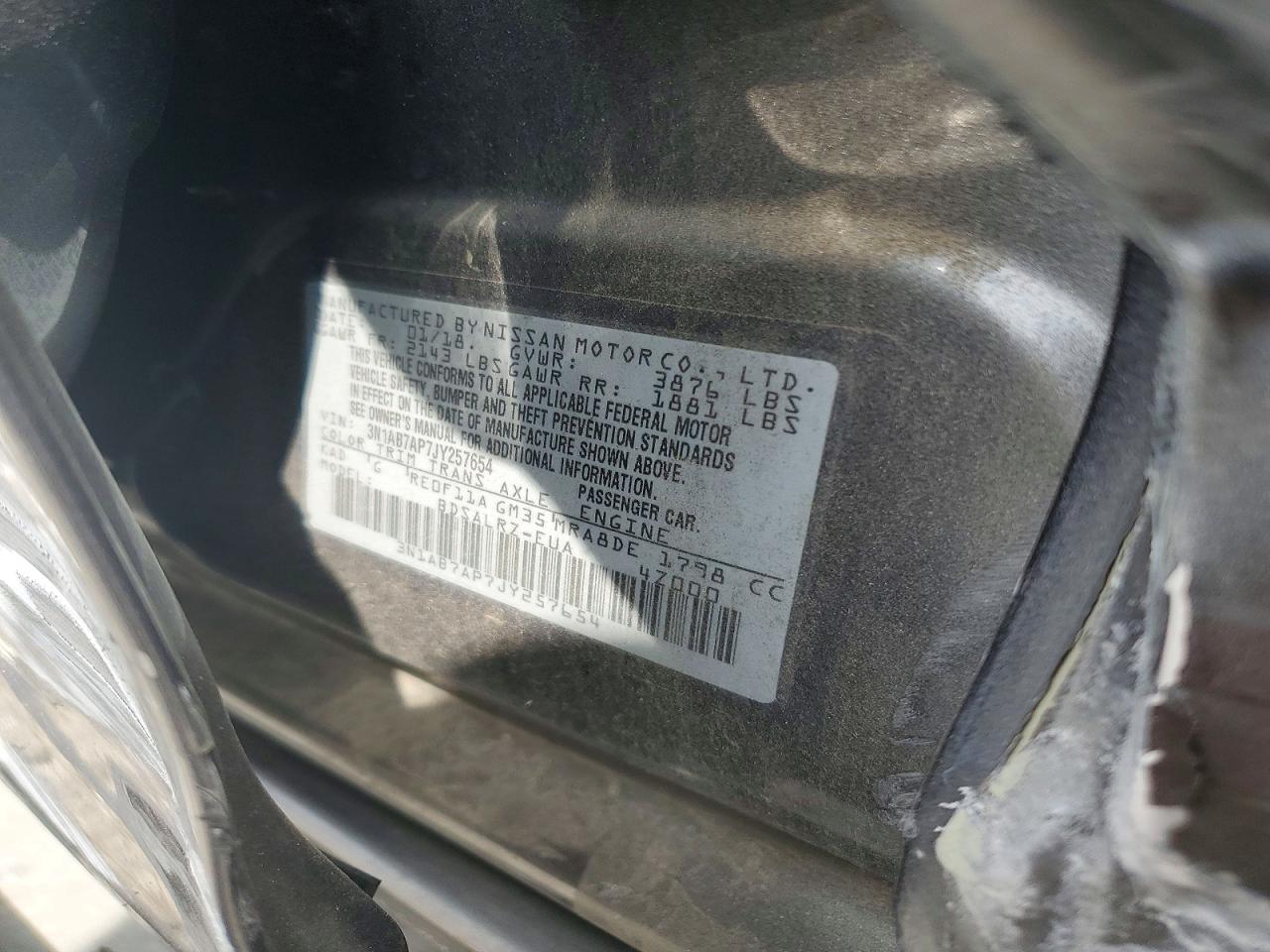 NISSAN SENTRA 2018 — 13